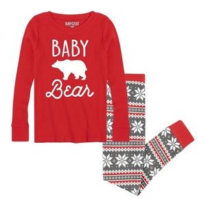 Red & Gray Fair Isle Snowflake
'Baby Bear' Paiama Set - 3T